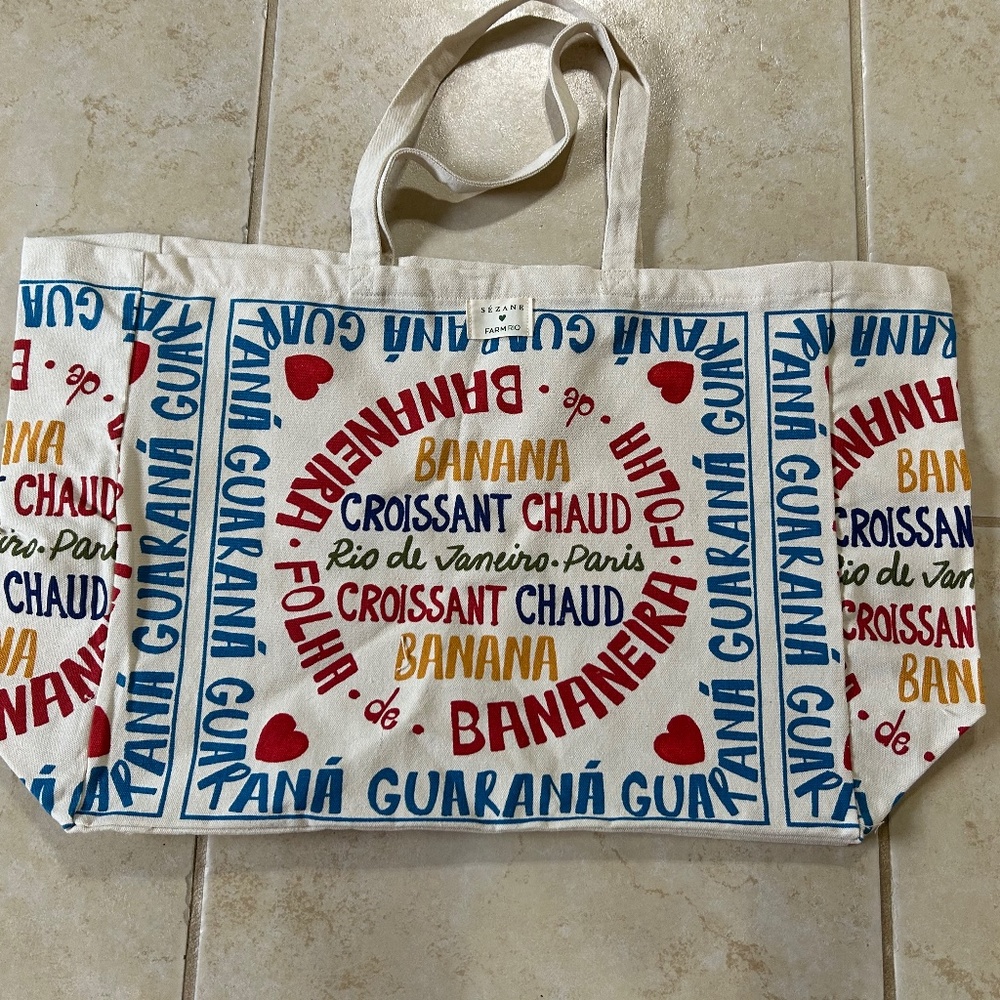 Sezane x Farm Rio Canvas Tote